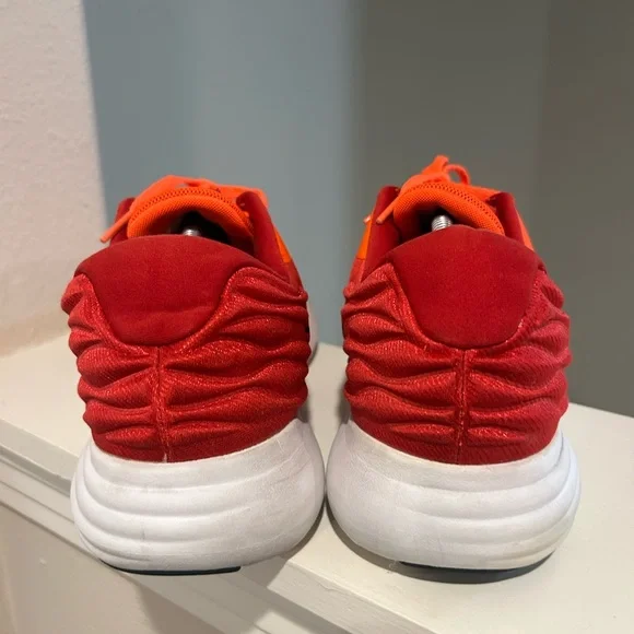 Nike Lunarstelos Men's 12 Running Shoes Sneakers Crimson Red 844591-800 - Picture 6 of 9